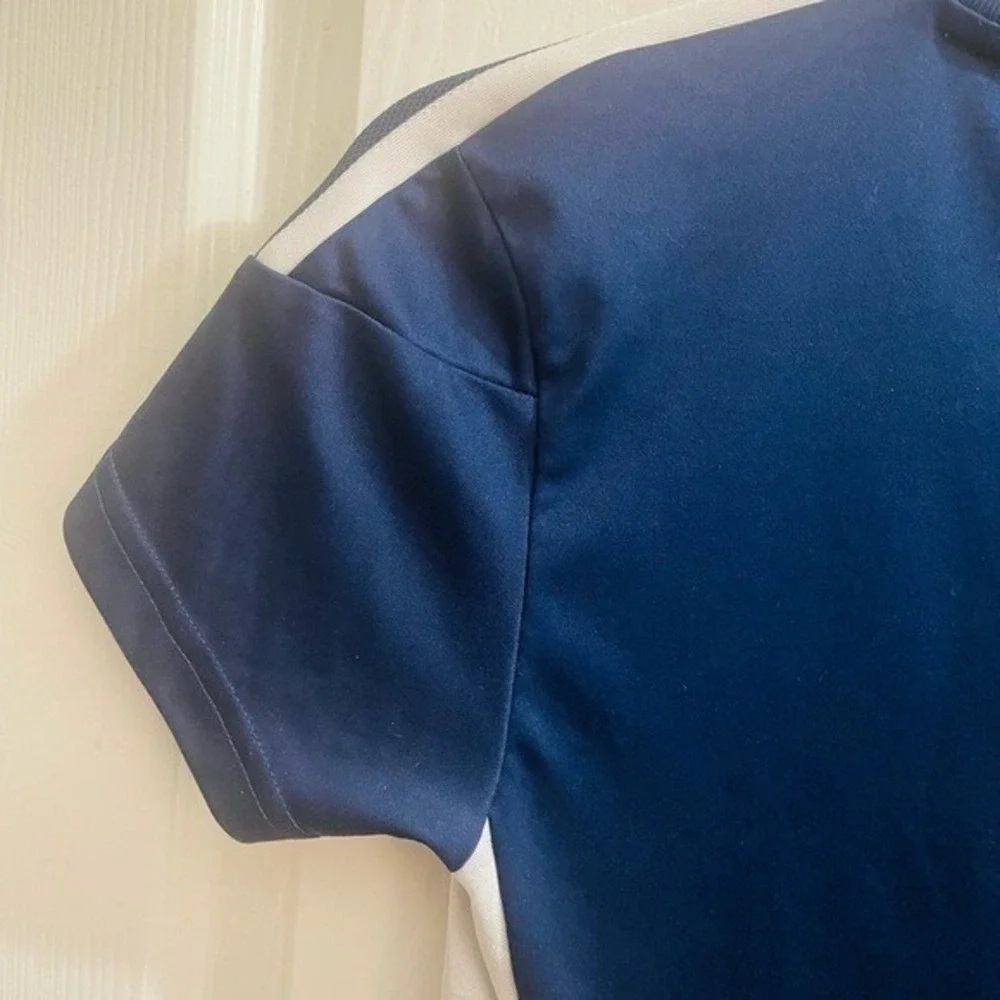 Adidas Aeroready Soccer Tiro Jersey Navy Blue White Training Shirt Mens 2XS
